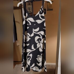 Chic Black and White Floral Dress